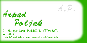 arpad poljak business card